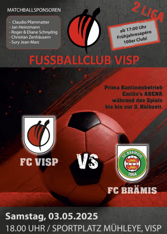 Flyer FC Visp vs FC Brämis