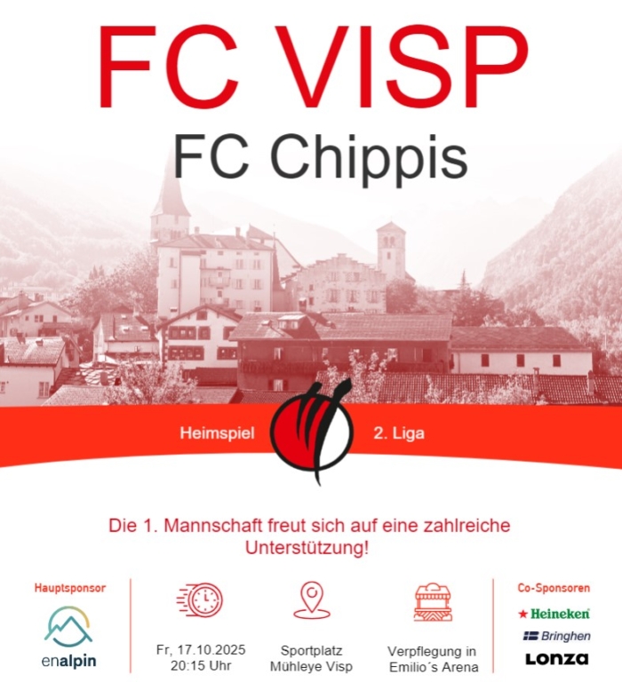 Flyer FC Visp vs FC Chippis